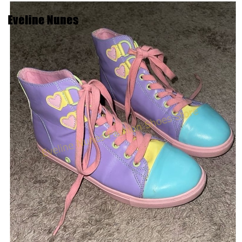 Women Shoes With Heels - Y2K Meisjes Sweet High Top Sneakers