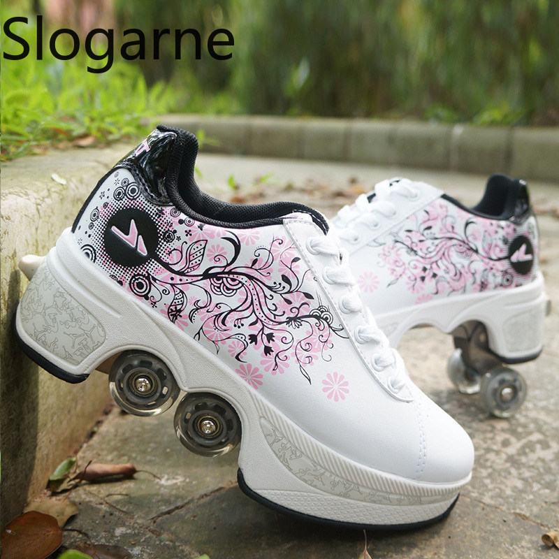 Women'S Shoes - Vrouwen 4-wielen Vervorming Rolschaatsen Schoenen Mannen