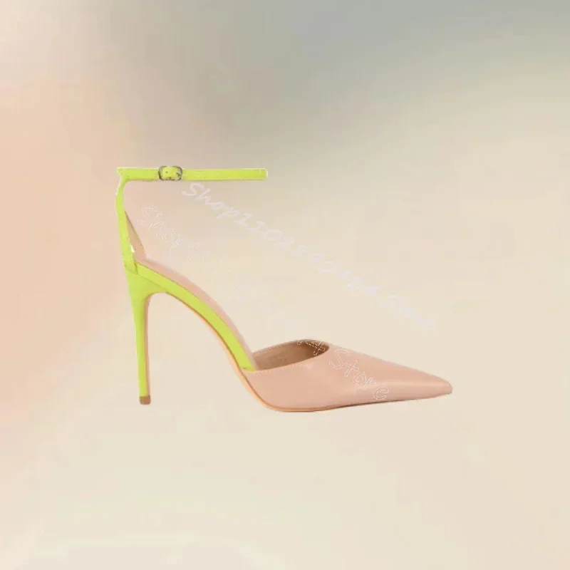 Women Shoes With Heels - Gemengde kleuren, spitse neus, holle hak,