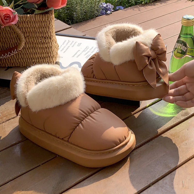 Women Shoes Winter - Nieuwe winter warme damespantoffels Platte zachte