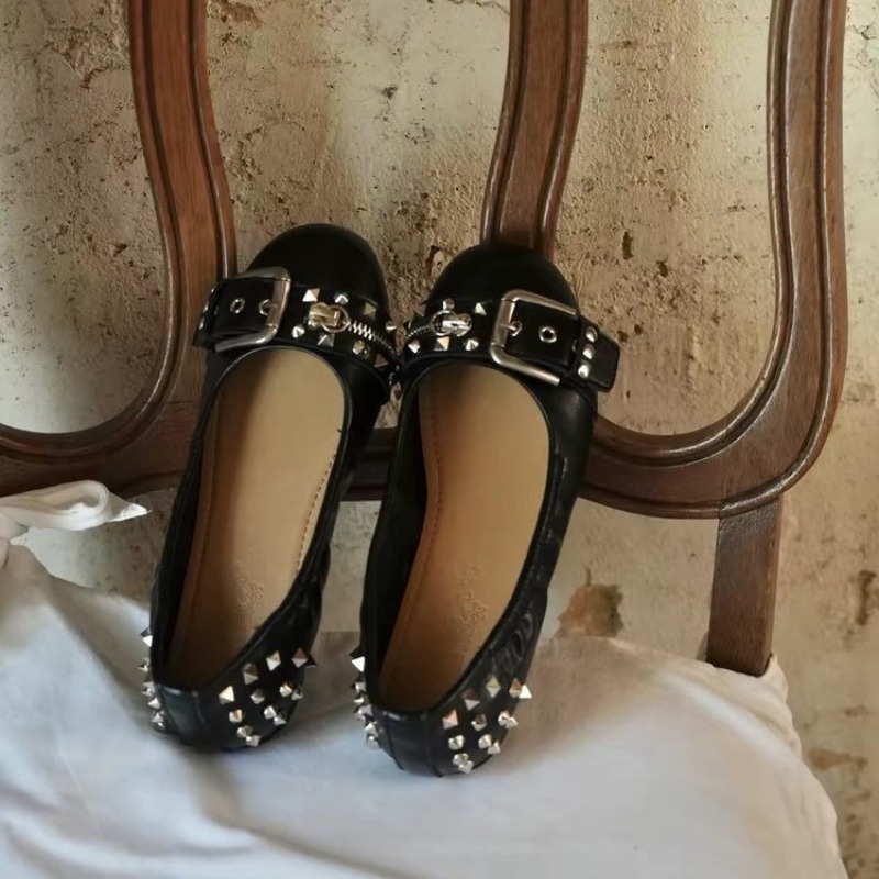 Women'S Shoes - Bolt damesschoenen met ronde kop, leren