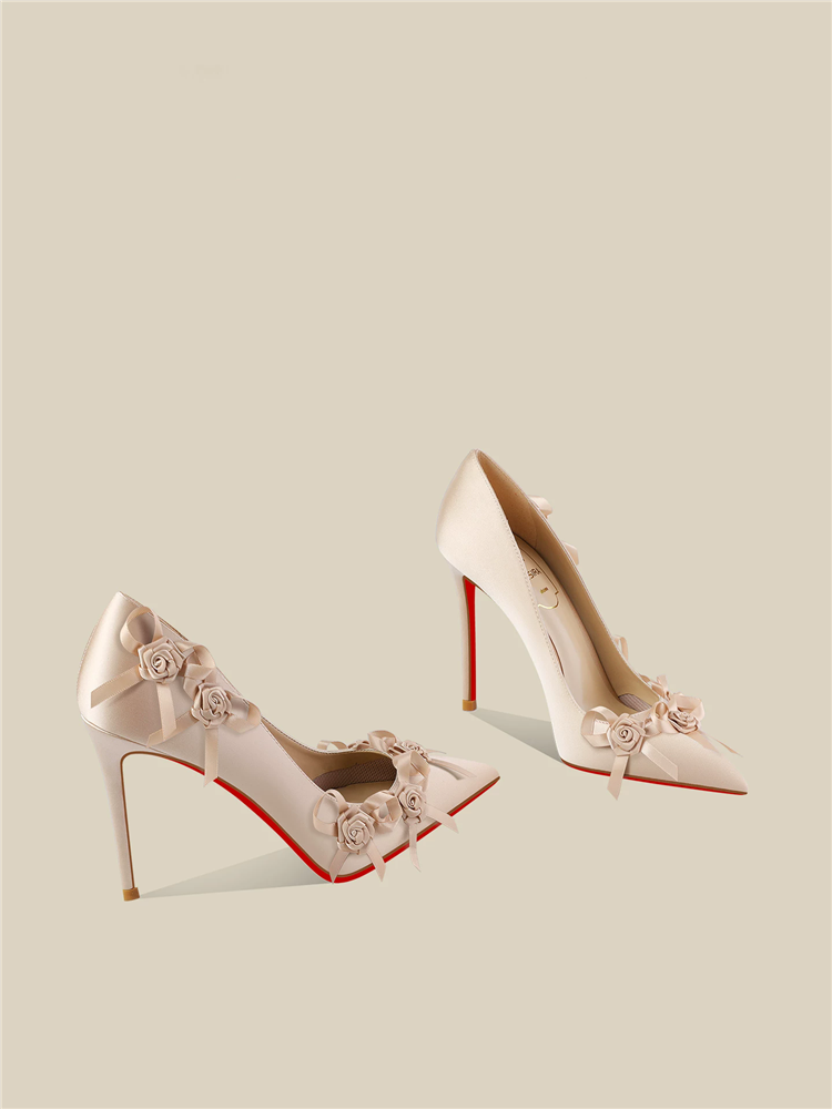 Lente nieuwe puntige witte sat - Women'S Shoes Red Bottoms recensie en prijs