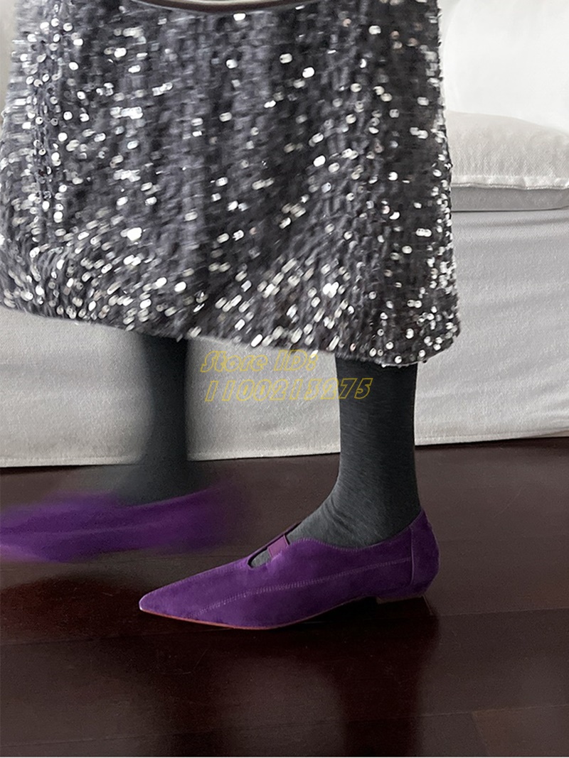 Paars suède puntige teen pumps - Women Shoes Winter recensie en prijs
