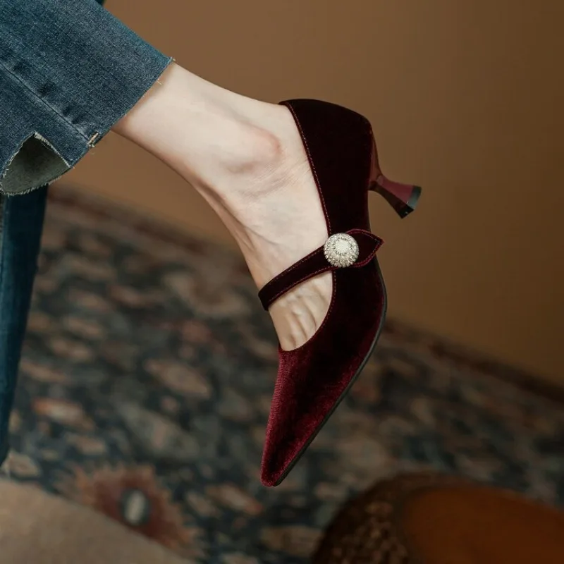 Wijnrode Mary Jane schoenen me - Women Shoes With Heels recensie en prijs