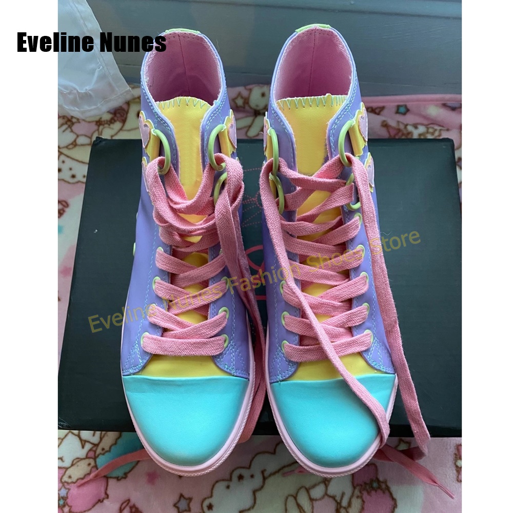 Y2K Meisjes Sweet High Top Sne - Women Shoes With Heels recensie en prijs