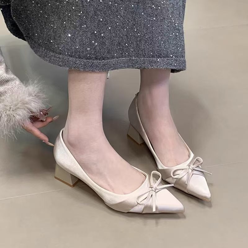 Retro halflange enkele schoene - Women Shoes With Heels recensie en prijs