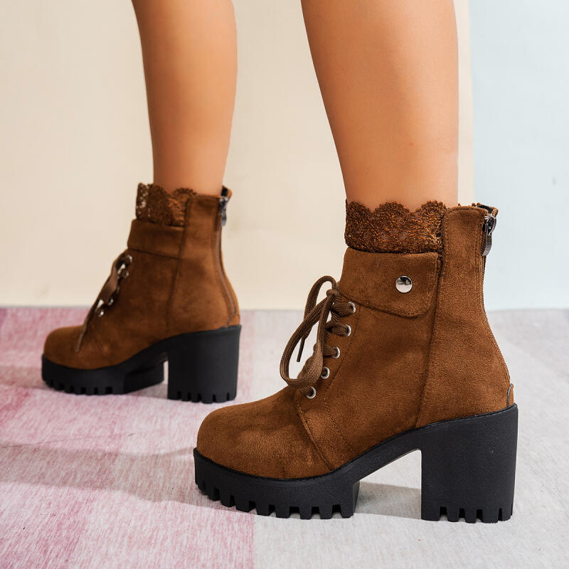 Sexy kanten patchwork dikke bo - Women'S Shoes Red Bottoms recensie en prijs