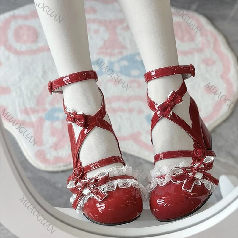 Lolita Rode Hoge Hakken Leuke  - Patent Leather Pump recensie en prijs