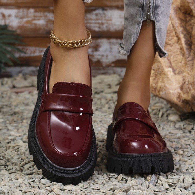 Lakleer Med Hak Loafers Schoen - Patent Leather Pump recensie en prijs